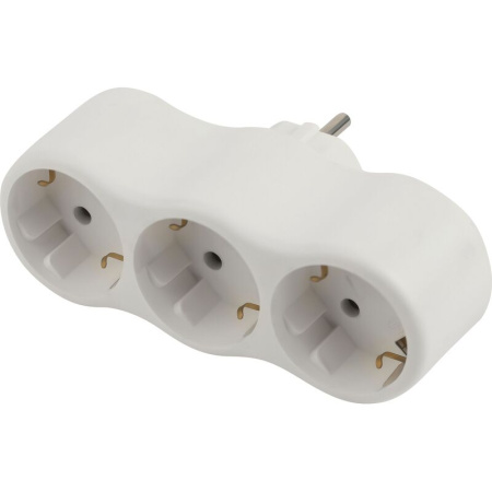 Разветвитель Эра SPx-3e-W 3 розетки с заземлением