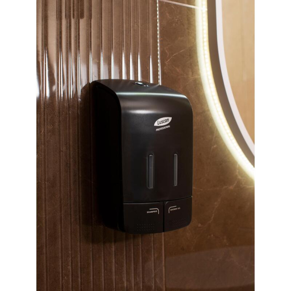 Дозатор для жидкого мыла механический Luscan Professional Etalon пластик  2x0.55 л