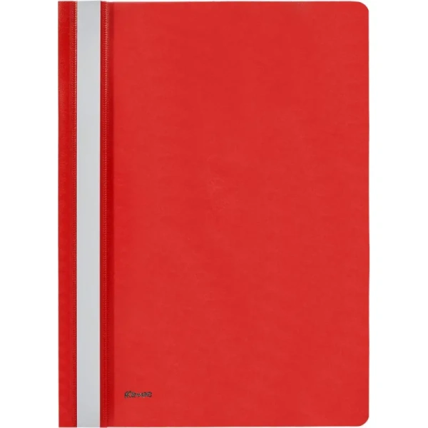 Скоросшиватель пластиковый Комус А4 до 100 листов красный (толщина обложки 0.13/0.18 мм)
