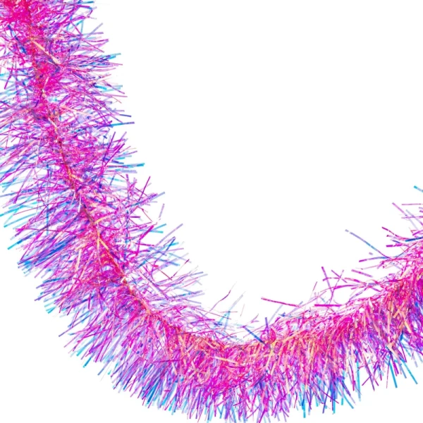 Мишура розовая (200x9 см)