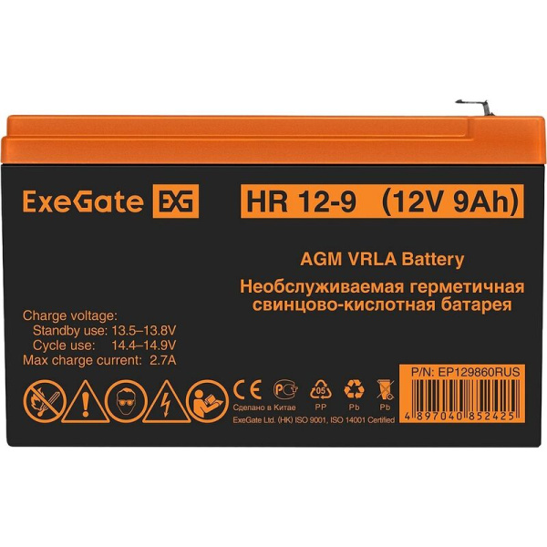 Батарея для ИБП ExeGate HR 12-9 12 В 9 Ач (EP129860RUS)