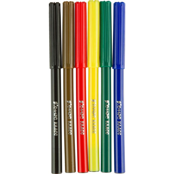 Фломастеры №1 School ColorPics 6 цветов смываемые с вентилируемыми  колпачками