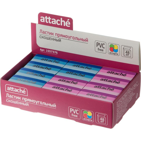 Ластик Attache каучуковый прямоугольный 49x19x8 мм