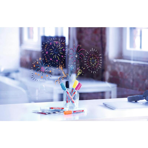 Маркер для стеклянных досок Edding E-95/049 белый (толщина линии 1.5-3  мм)