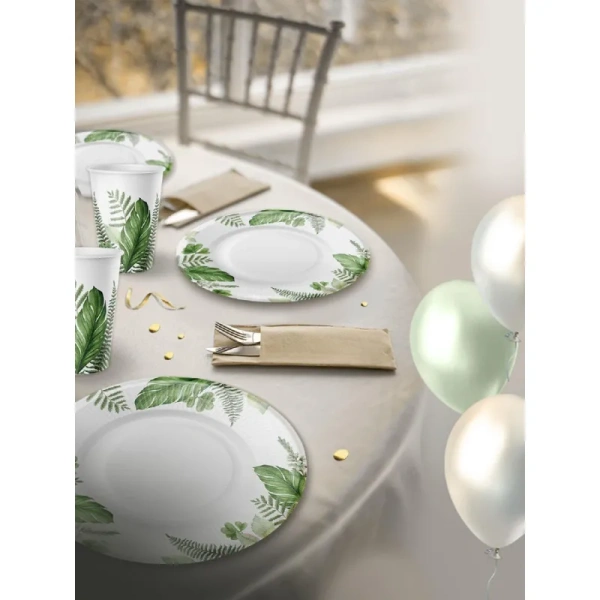 Набор стаканов одноразовых Империя Поздравлений Тропический шарм 250 мл  (6 штук в упаковке)