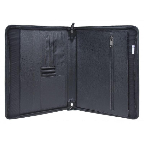 Папка деловая Alliance из искусственной кожи черного цвета