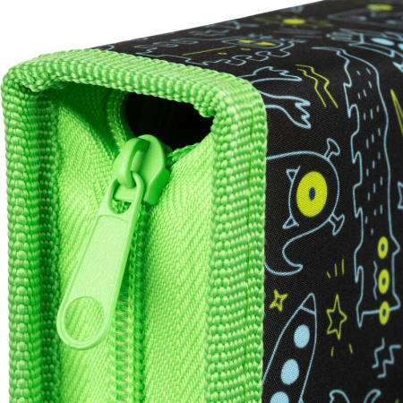 Пенал односекционный Комус Класс Cosmo Battle черный