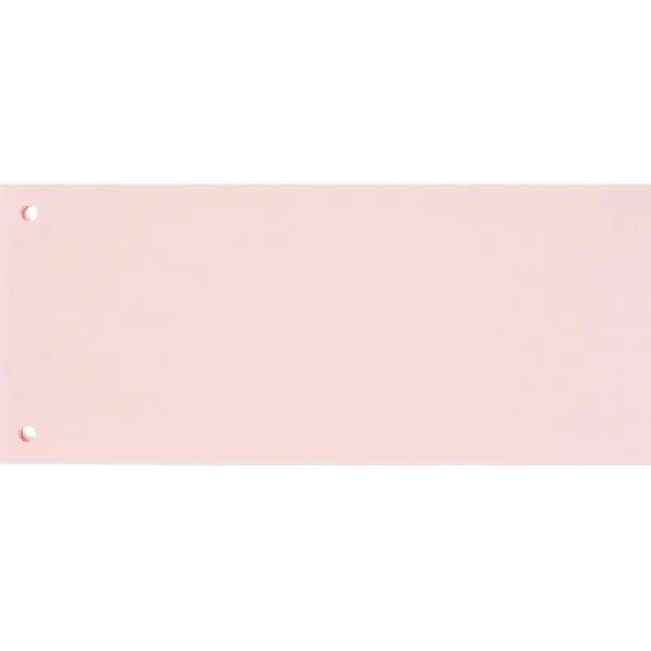 Разделитель листов картонный Комус 100 листов по цветам розовый (105x240  мм)