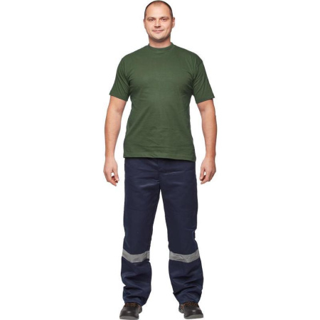 Футболка темно-зеленая короткий рукав 100% хлопок XXL (56-58)