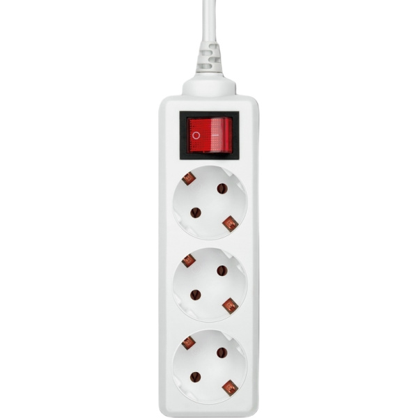 Удлинитель Buro BU-PS3.3/W 3 розетки 3 м с заземлением и выключателем  (475293)