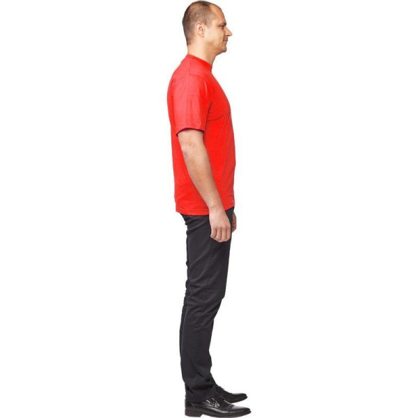 Футболка красная короткий рукав 100% хлопок L (48-50)