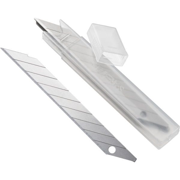 Лезвие сменное сегментированное TOPFORT стальное 9 мм (10 штук в  упаковке)