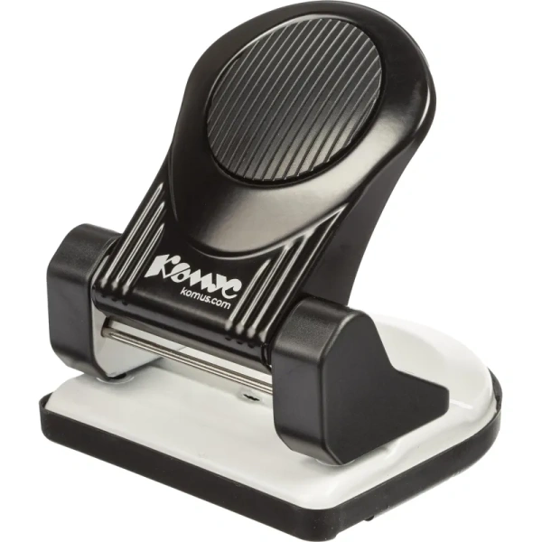 Дырокол Комус MPBK30 до 30 листов черный с линейкой