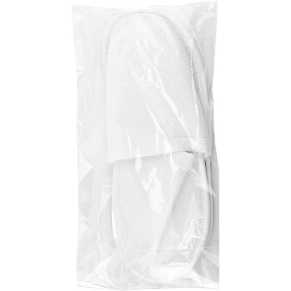 Тапочки одноразовые махровые закрытый мыс подошва 3 мм белые (100 пар в  упаковке)