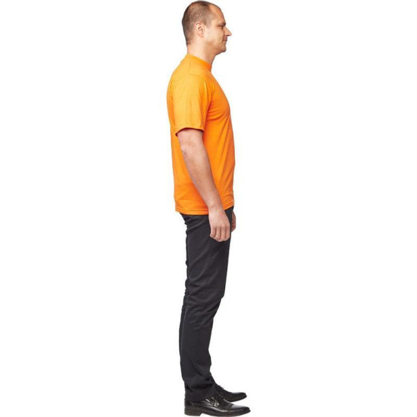Футболка оранжевая короткий рукав 100% хлопок XXL (56-58)