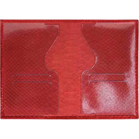 Обложка для паспорта натуральная кожа красная
