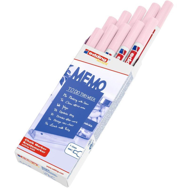 Маркер меловой Edding 4085 пастельный розовый 1-2 мм