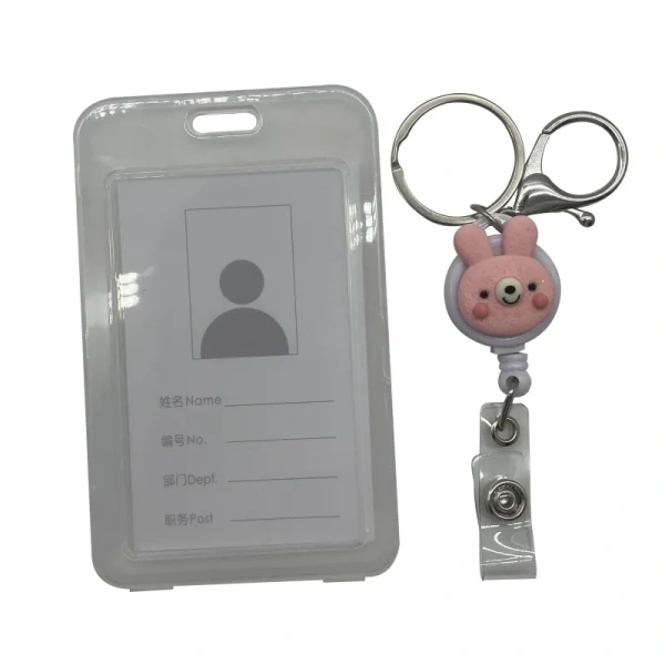 Картхолдер на рулетке с карабином Комус Класс Мяч 7x11 см