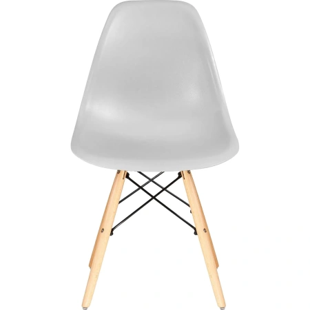 Стул обеденный Dobrin DSW светло-серый (пластик, массив дерева)