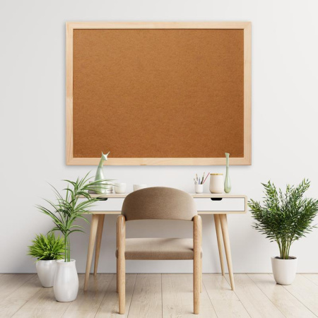 Доска пробковая 45х60 см Attache Economy HDF деревянная рама