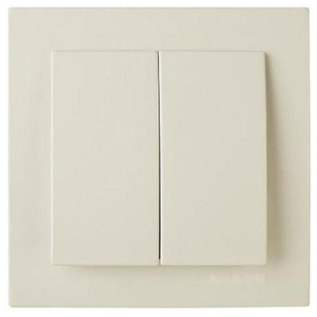 Выключатель двухклавишный VS 56-232-Б 6А IP20 скрытой установки