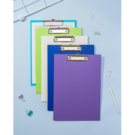 Папка-планшет с зажимом Комус A4 белая