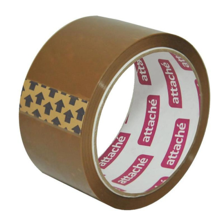 Клейкая лента упаковочная Attache 50 мм x 50 м 40 мкм коричневая