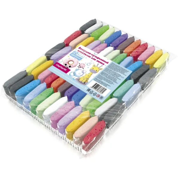 Воздушный пластилин ClayFan 60 цветов 600 г