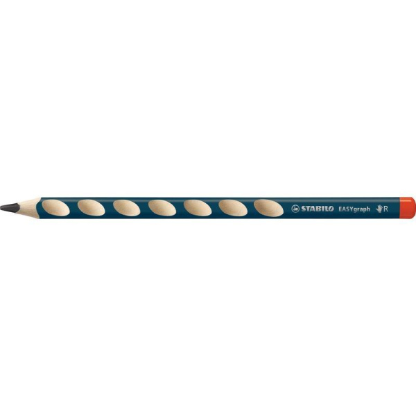 Карандаш чернографитный для правшей Stabilo Easygraph трехгранный с углублениями