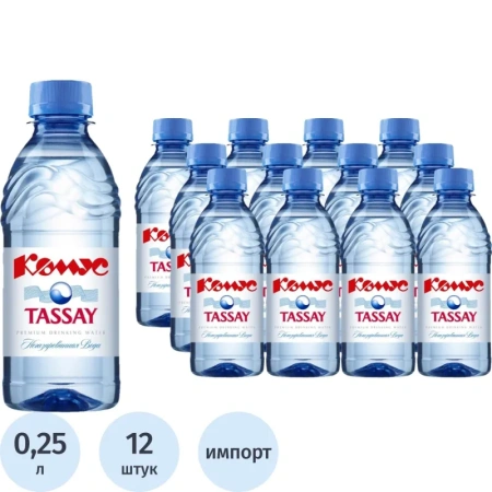 Вода питьевая Tassay Комус негазированная 0.25 л