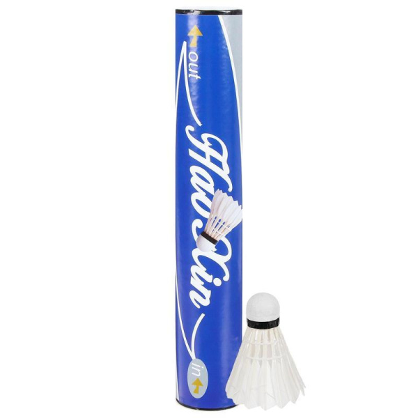 Набор воланов 12 штук (перо/пробка, в тубе)