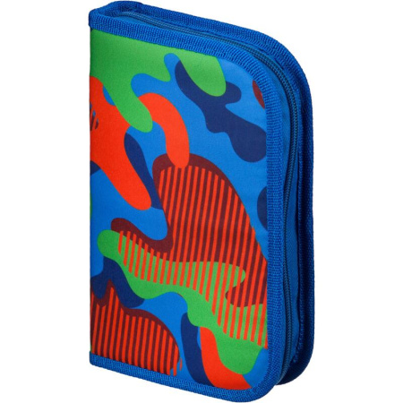 Пенал односекционный №1 School Милитари разноцветный