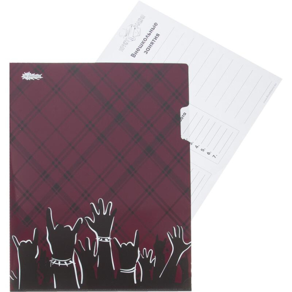 Папка-уголок №1 School Аниме Панк А4 пластиковая 180 мкм (3 штуки в  упаковке)