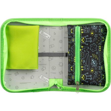 Пенал односекционный Комус Класс Cosmo Battle черный