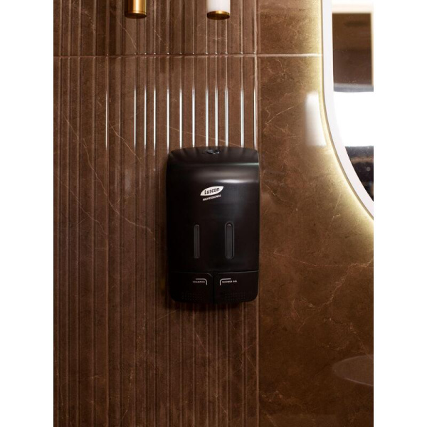 Дозатор для жидкого мыла механический Luscan Professional Etalon пластик  2x0.55 л