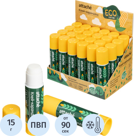 Клей-карандаш Attache на натуральной основе 15 г