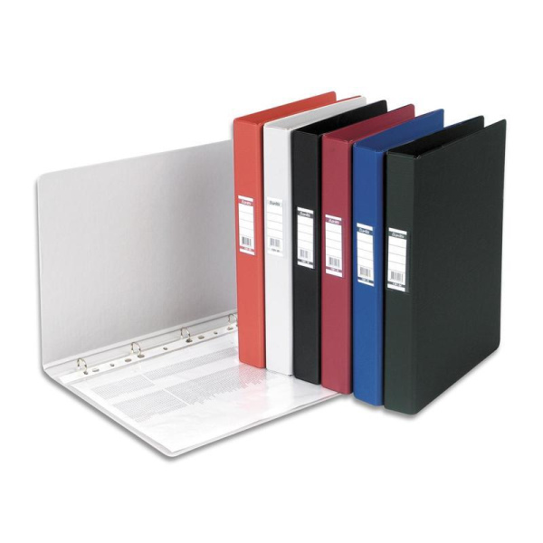 Папка на 4-х кольцах Bantex картонная/пластиковая 25 мм синяя