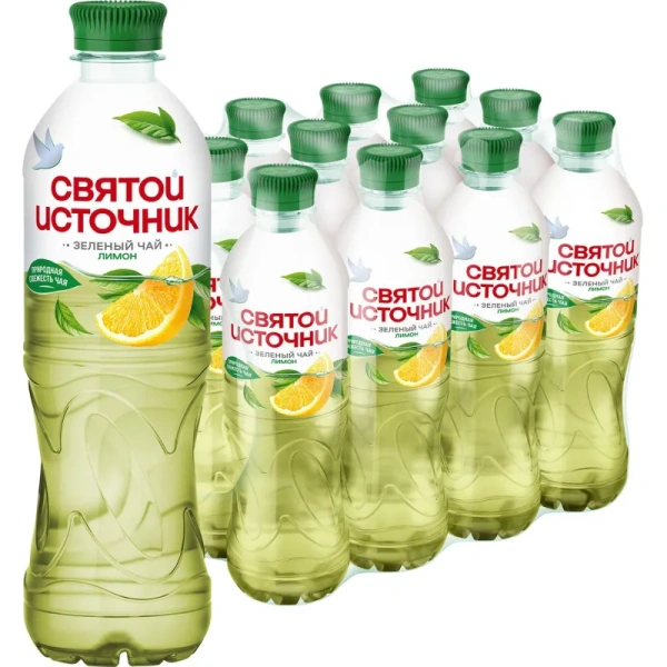 Чай холодный зеленый Святой Источник лимон 0.5 л