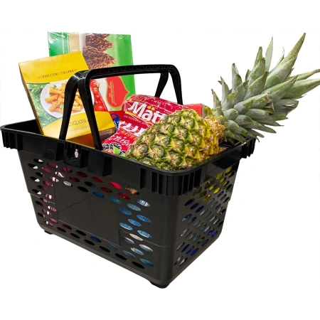 Корзина покупательская пластик чёрная
