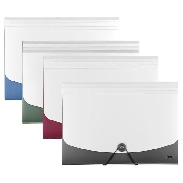 Папка органайзер Deli А4 в ассортименте 7 отделений 332x245 мм