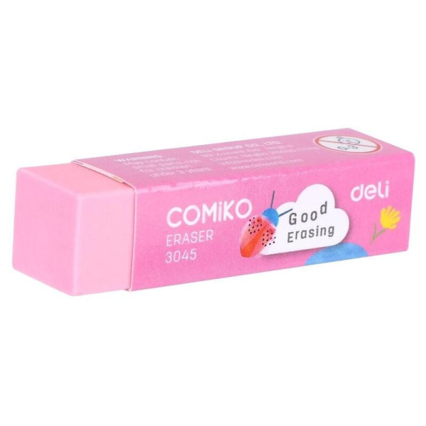 Ластик Deli E3045 Color ПВХ прямоугольный 60x15x15 мм