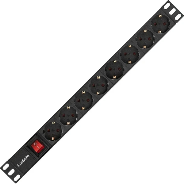 Блок розеток ExeGate ServerPro PDU-19H803 Al-8S-EU2CU-SW (EX280842RUS)