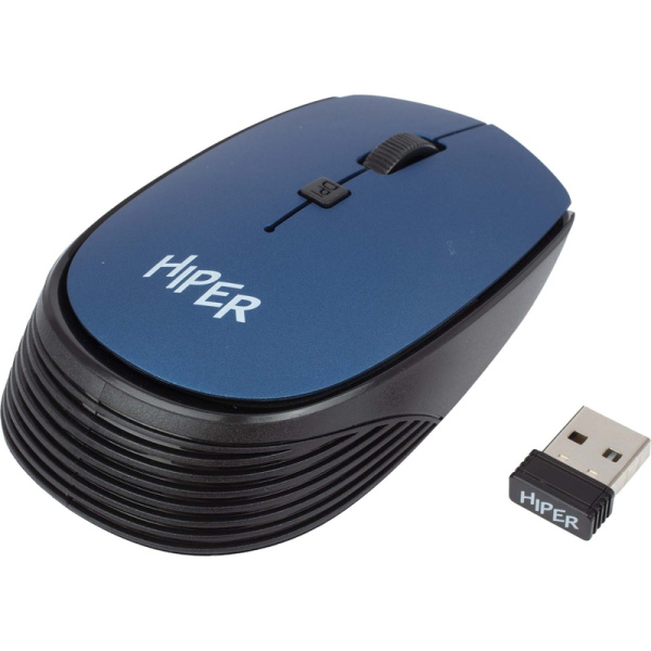 Мышь беспроводная Hiper синяя (HOMW-083)