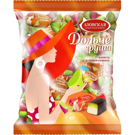 Конфеты помадные Азовская КФ Дольче груша 1 кг