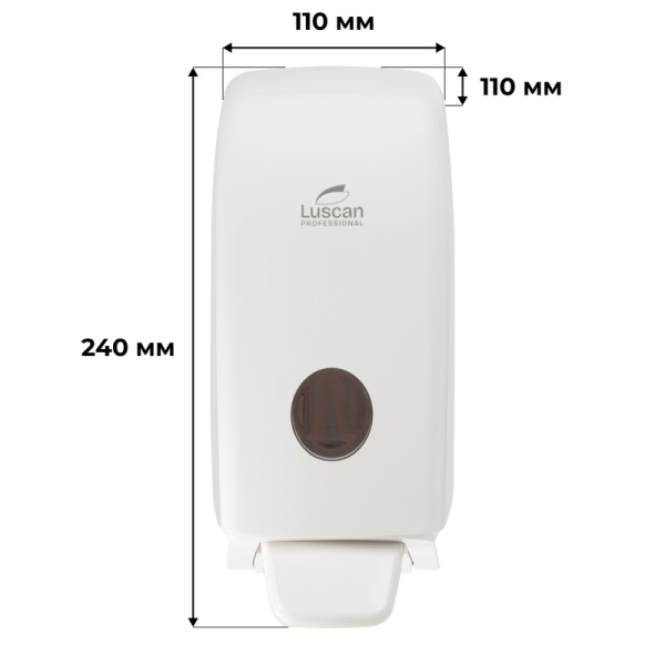 Дозатор для жидкого мыла и мыла-пены Luscan Professional Optima L5  пластик белый 1000 мл