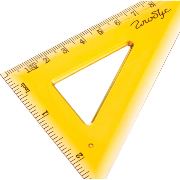 Треугольник Глобус 12 см 30 градусов пластиковый оранжевый