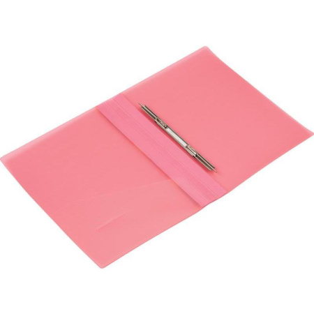 Папка-скоросшиватель с пружинным механизмом Attache Diagonal пластиковая А4 красная (0.6 мм, до 150 листов)