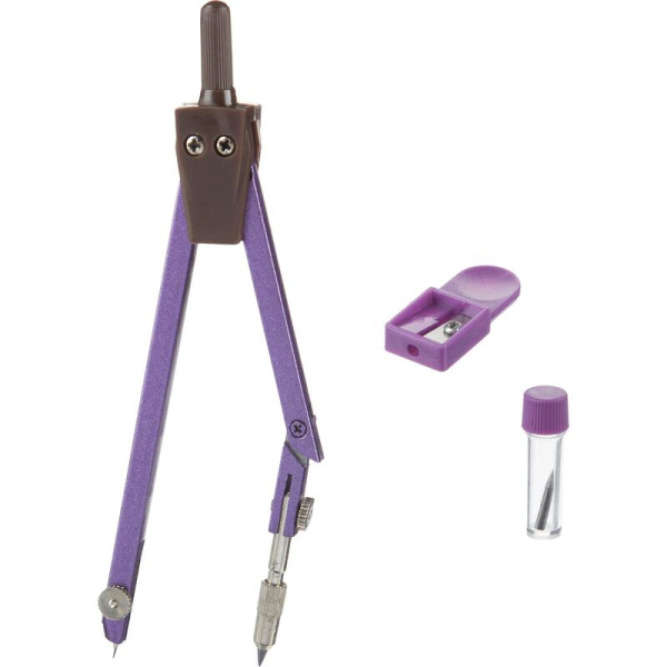 Готовальня Attache BF-A6 3 предмета (в пластиковом пенале с  европодвесом, фиолетовый)