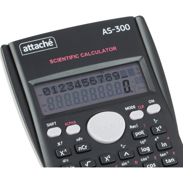 Калькулятор научный Attache AS-300 10+2 разрядов 240 функций 158x84x18  мм (подходит для ЕГЭ)