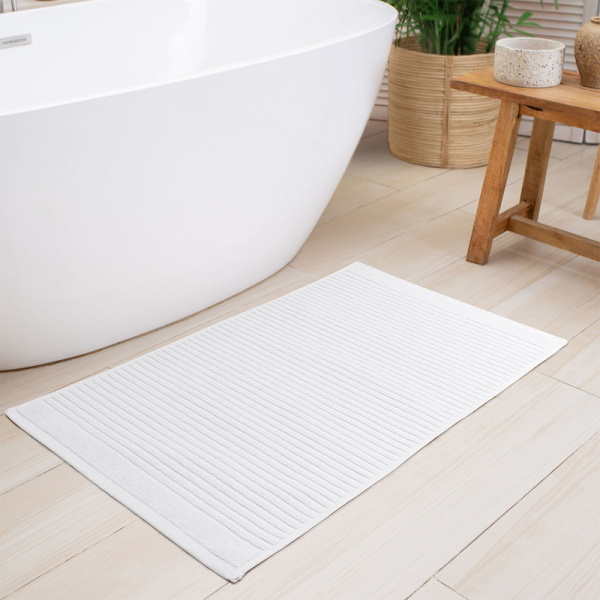 Полотенце махровое для ног Коврик 50х80 см 520 г/кв.м белое